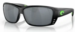 Costa Del Mar 6S9024 Glasses -Carrera Shop 6s9024 matte black green logo w gray silver mirror lenses