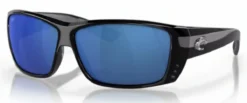 Costa Del Mar 6S9024 Glasses -Carrera Shop 6s9024 shiny black w blue mirror lenses
