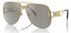 Versace VE2255 Glasses -Carrera Shop ve2255 gold w light grey mirror silver lenses1